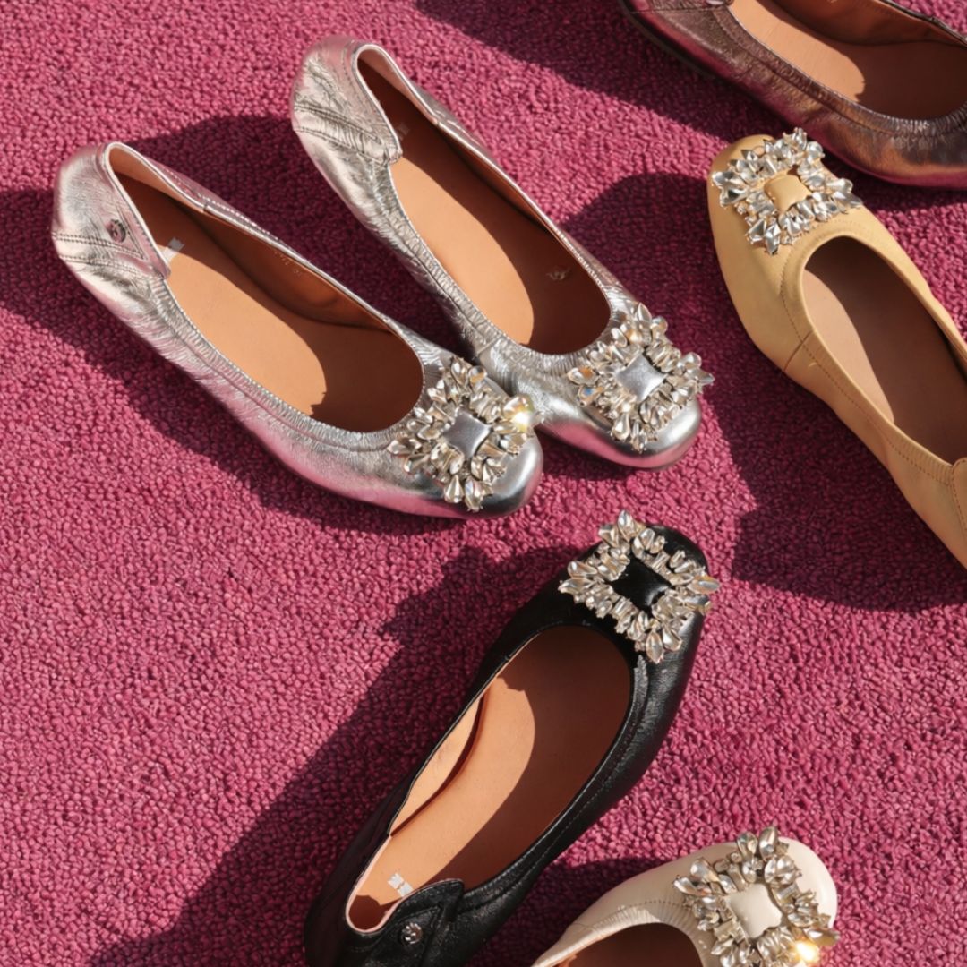 Bling Buckle Ballet Flats