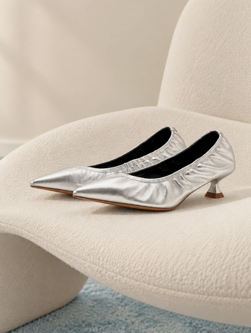 Pointed-Toe Kitten Heels