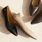 Pointed-Toe Wedge Pumps - Brown