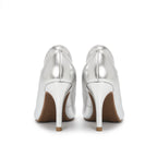 Pointed-Toe Stiletto Pumps - Silver