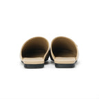 Square-Toe Slip On Mules - Nude