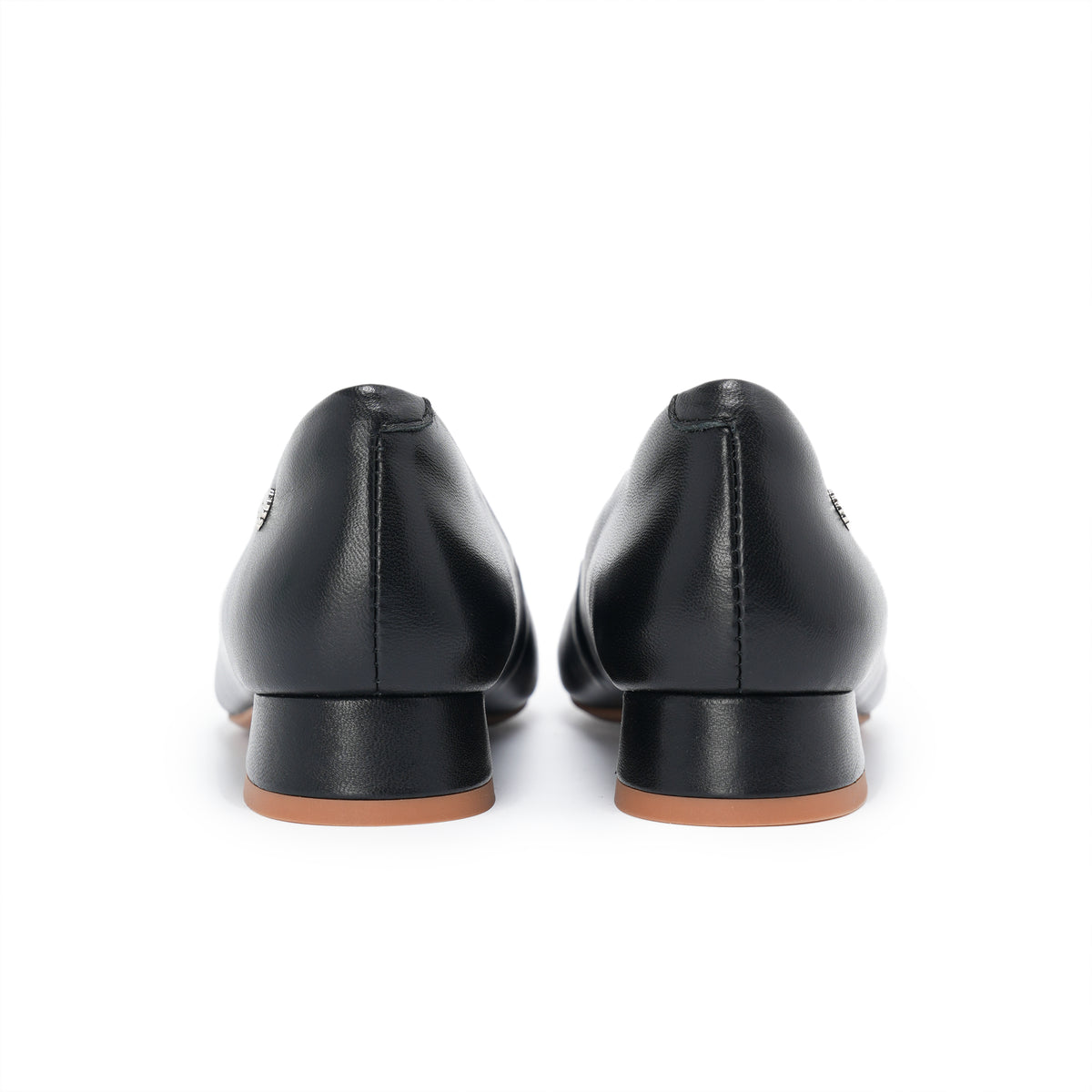 Pointed-Toe Block Heel Pumps - Black