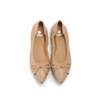 Pointed-Toe Ballet Flats - Nude