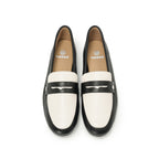 Almond-Toe Penny Loafers - Black Ivory