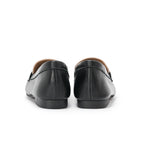Almond-Toe Penny Loafers - Black Ivory