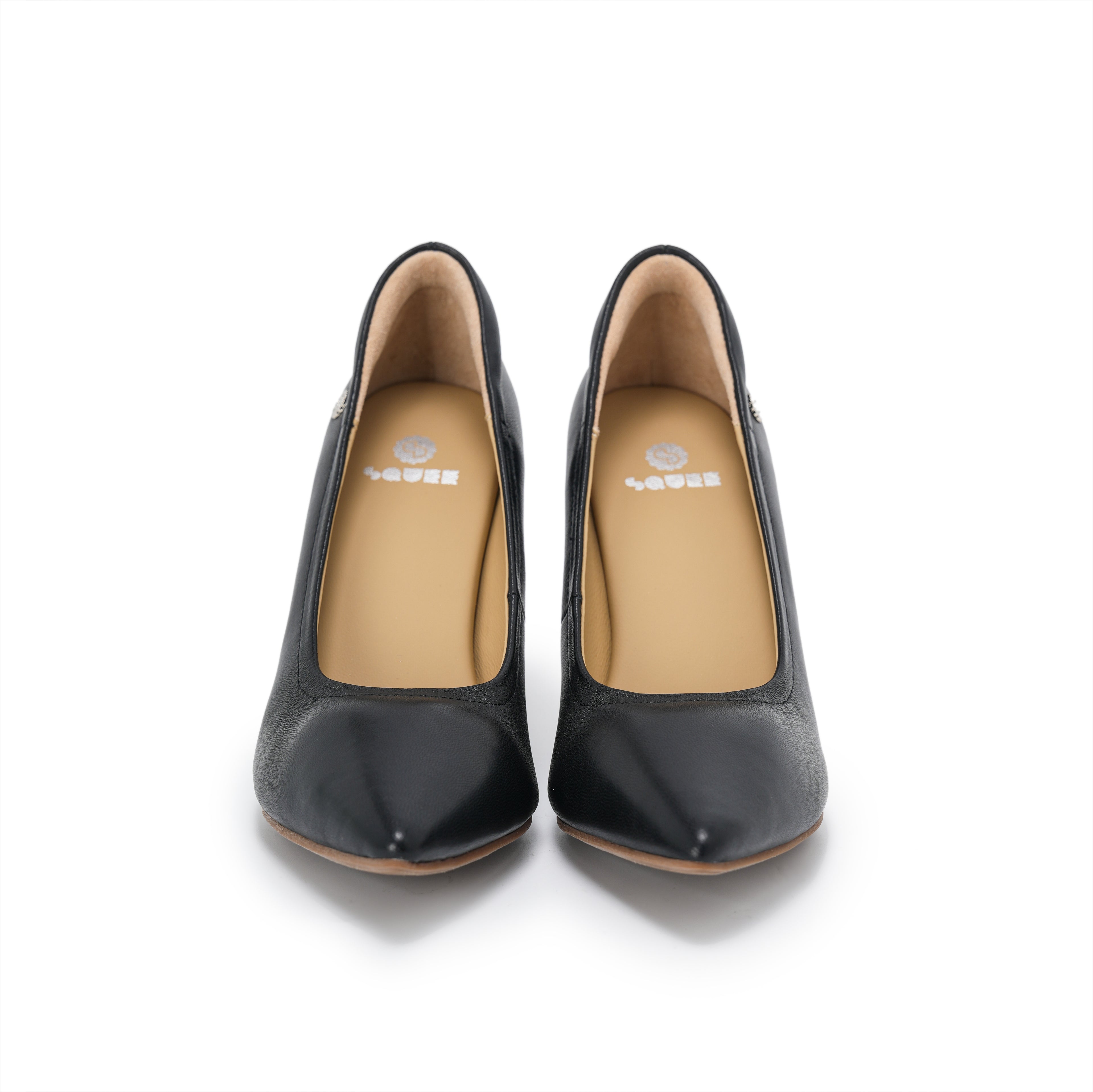 Pointed-Toe Stiletto Pumps - Black