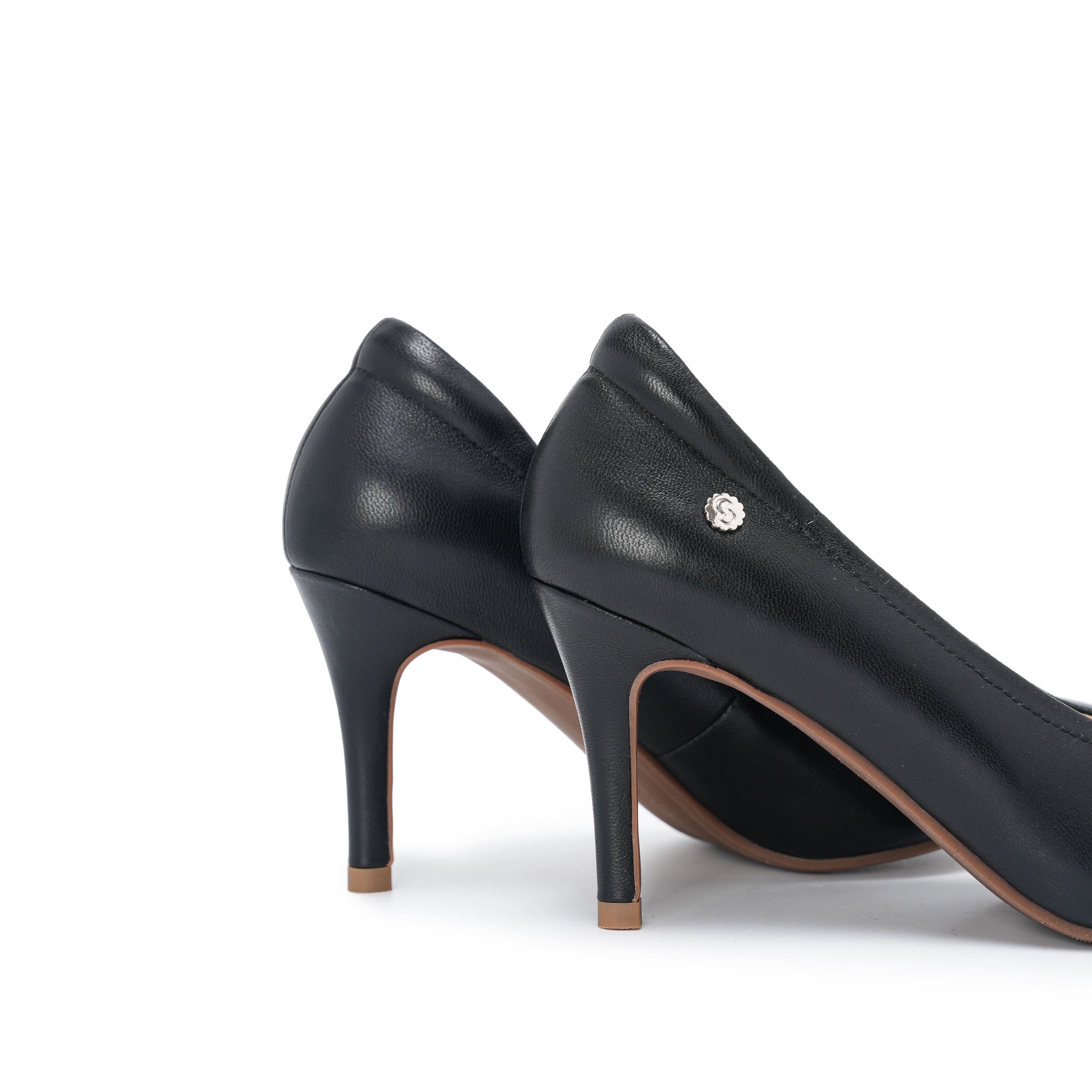 Pointed-Toe Stiletto Pumps - Black