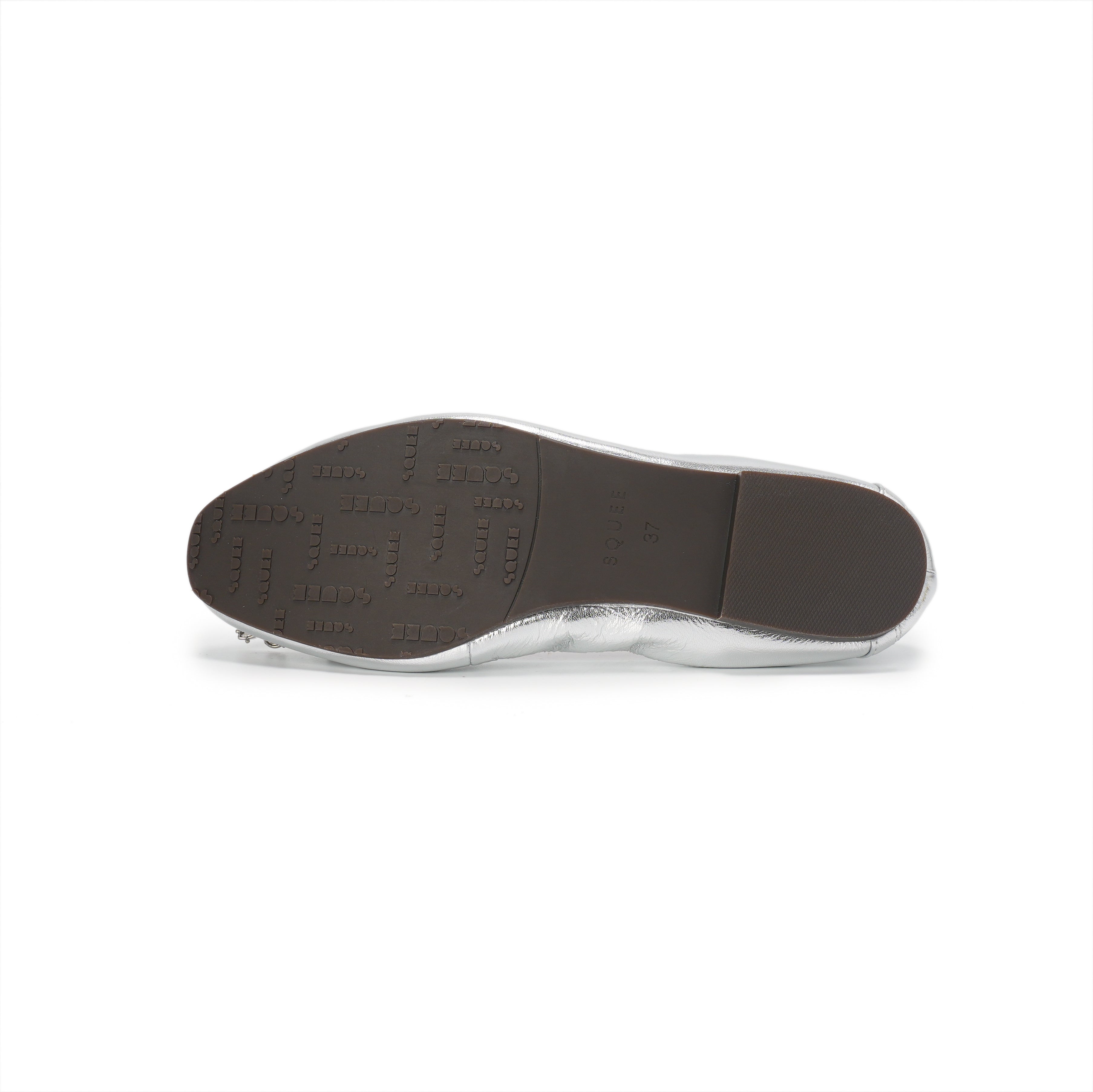 Bling Buckle Ballet Flats - Silver