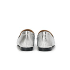Almond-Toe Penny Loafers - Silver