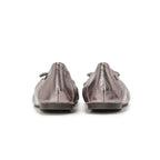 Bling Buckle Ballet Flats - Gun Metal