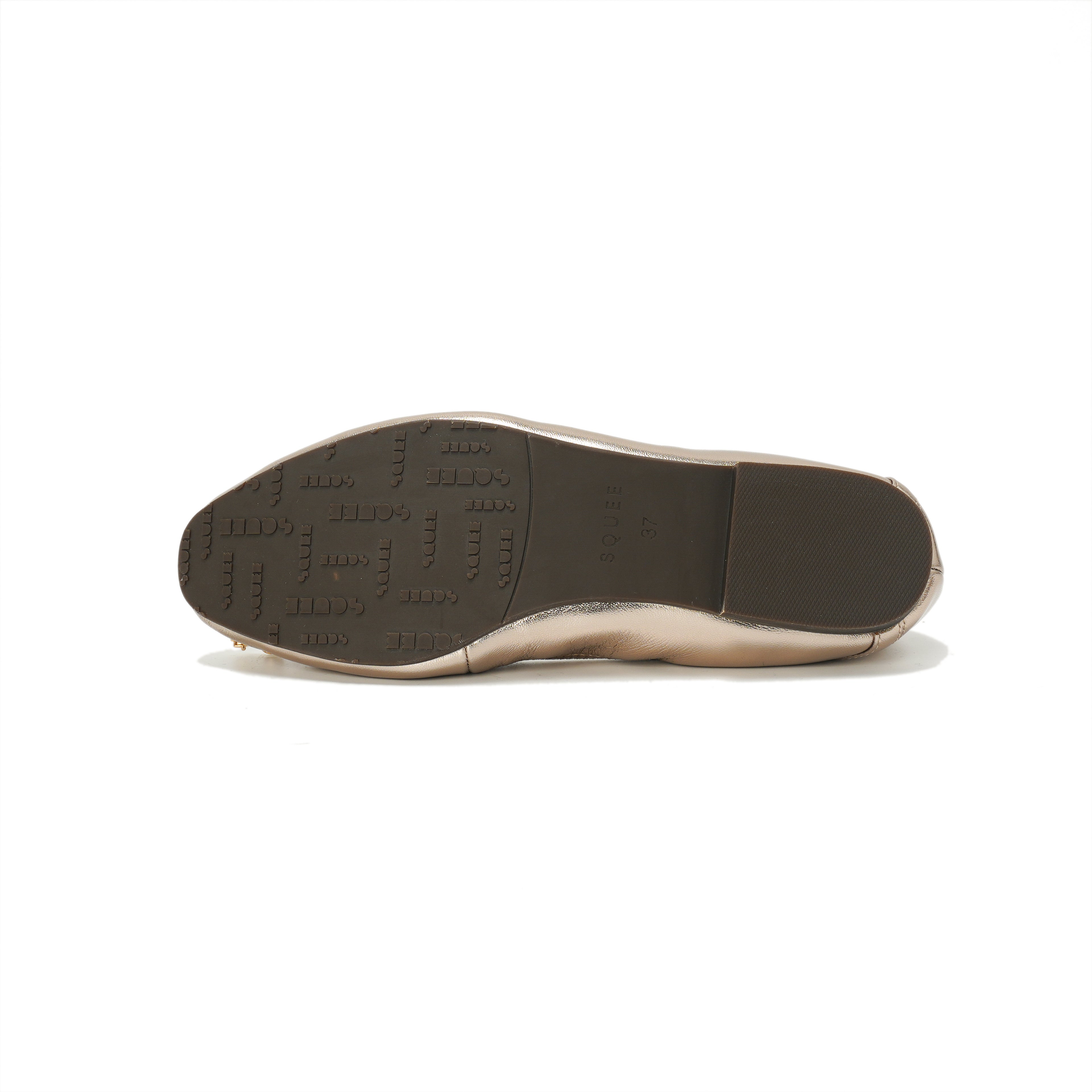 Bling Buckle Ballet Flats - Champagne