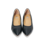 Pointed-Toe Wedge Pumps - Black