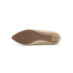 Pointed-Toe Wedge Pumps – Nude