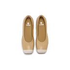 Duo Tone Square-Toe Flats - Nude