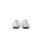 Pointed-Toe Ballet Flats - Silver