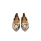 Pointed-Toe Ballet Flats - Champagne