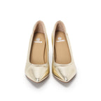 Pointed-Toe Stiletto Pumps - Gold