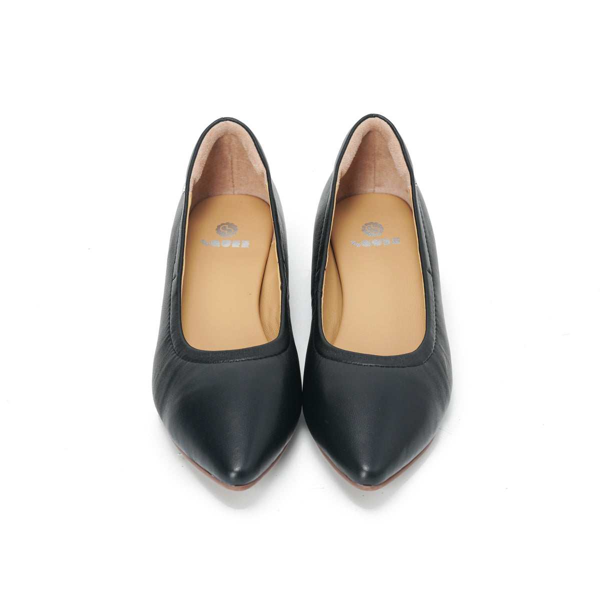 Pointed-Toe Wedge Pumps - Black