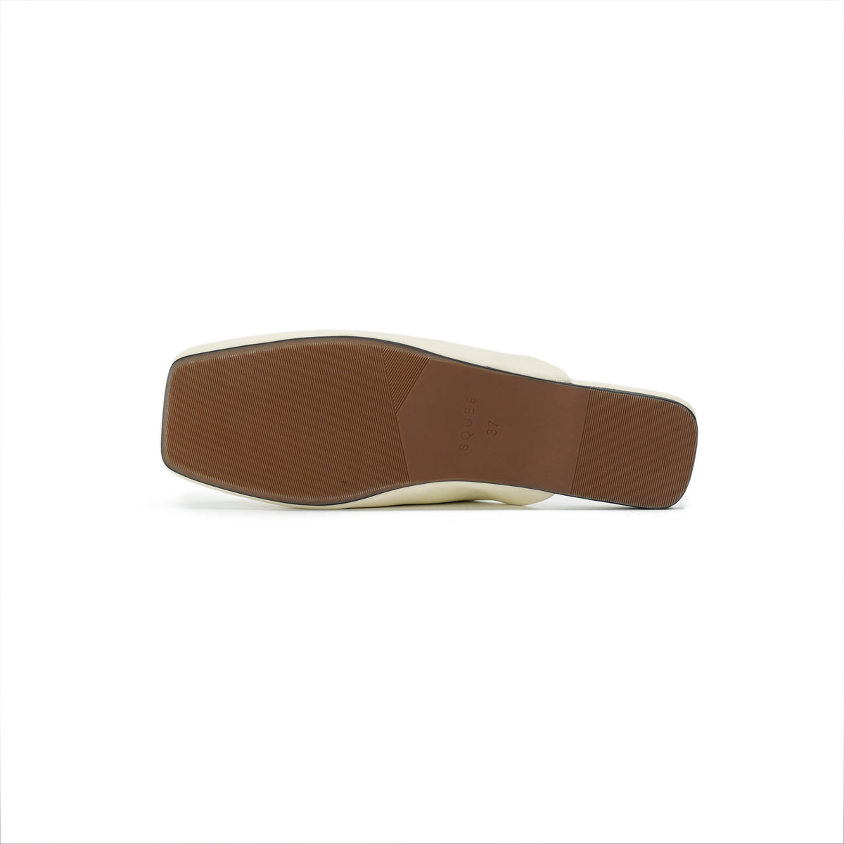 Square-Toe Slip On Mules - Ivory