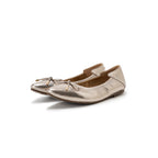 Pointed-Toe Ballet Flats - Champagne