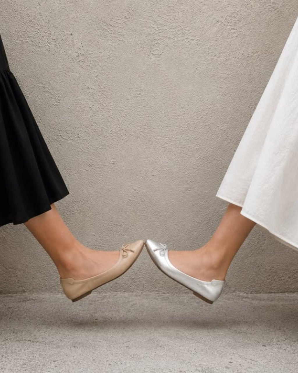 Pointed-Toe Ballet Flats - Champagne