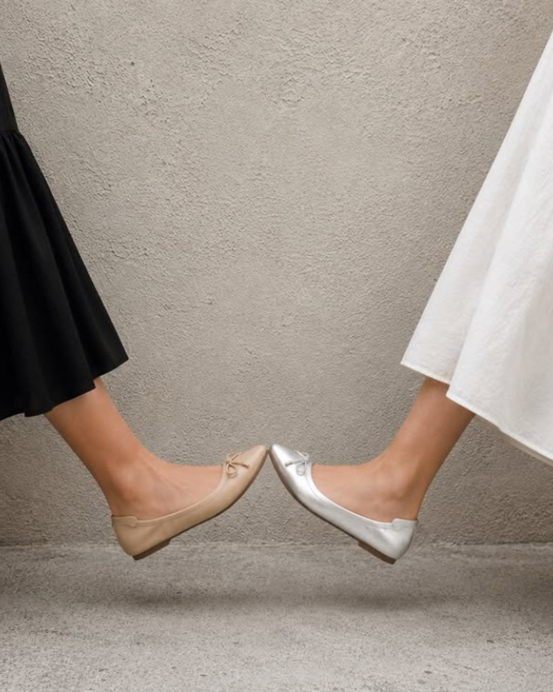 Pointed-Toe Ballet Flats - Champagne