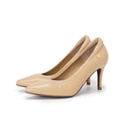Pointed-Toe Stiletto Pumps - Nude