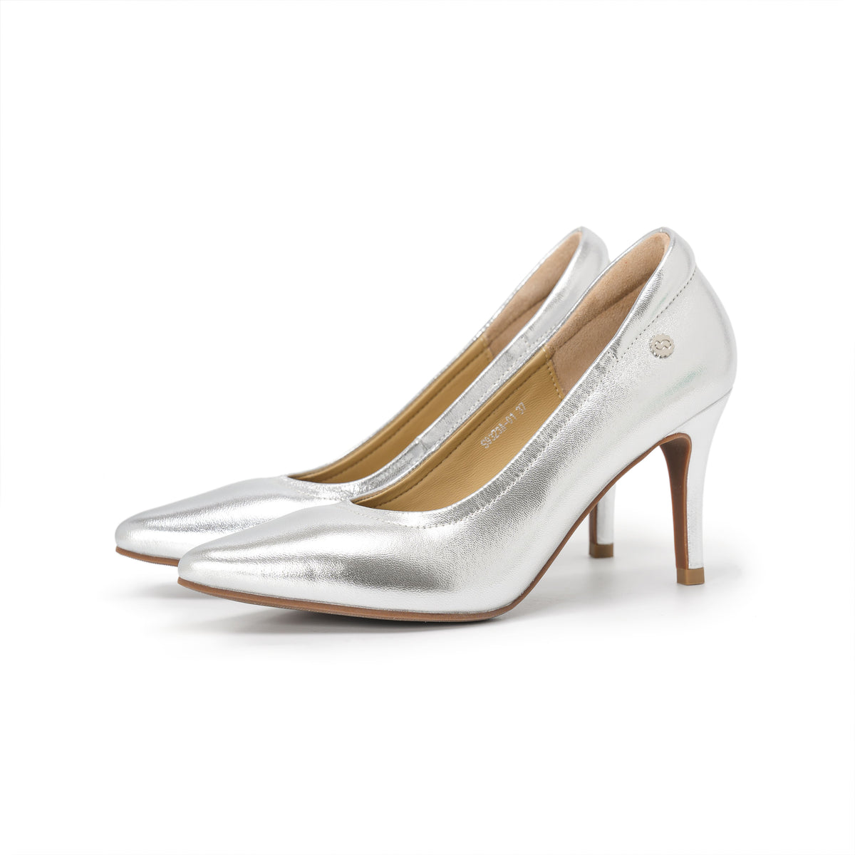 Pointed-Toe Stiletto Pumps - Silver