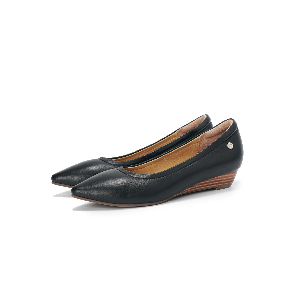 Pointed-Toe Wedge Pumps - Black