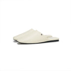 Square-Toe Slip On Mules - Ivory