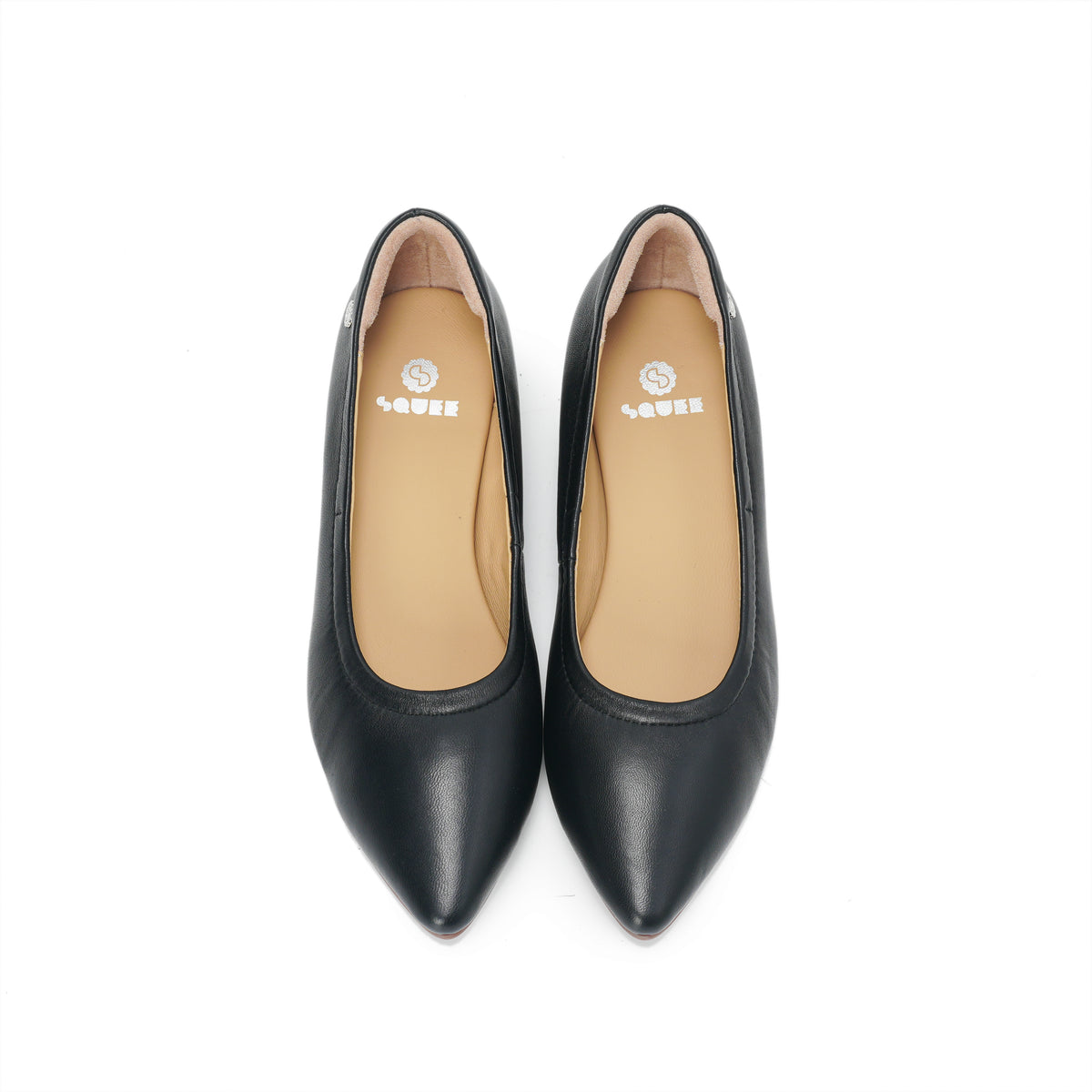Pointed-Toe Wedge Pumps - Black