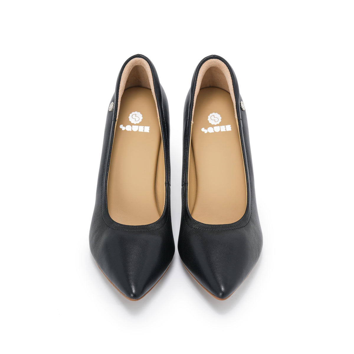 Pointed-Toe Stiletto Pumps - Black
