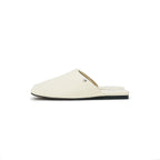 Square-Toe Slip On Mules - Ivory